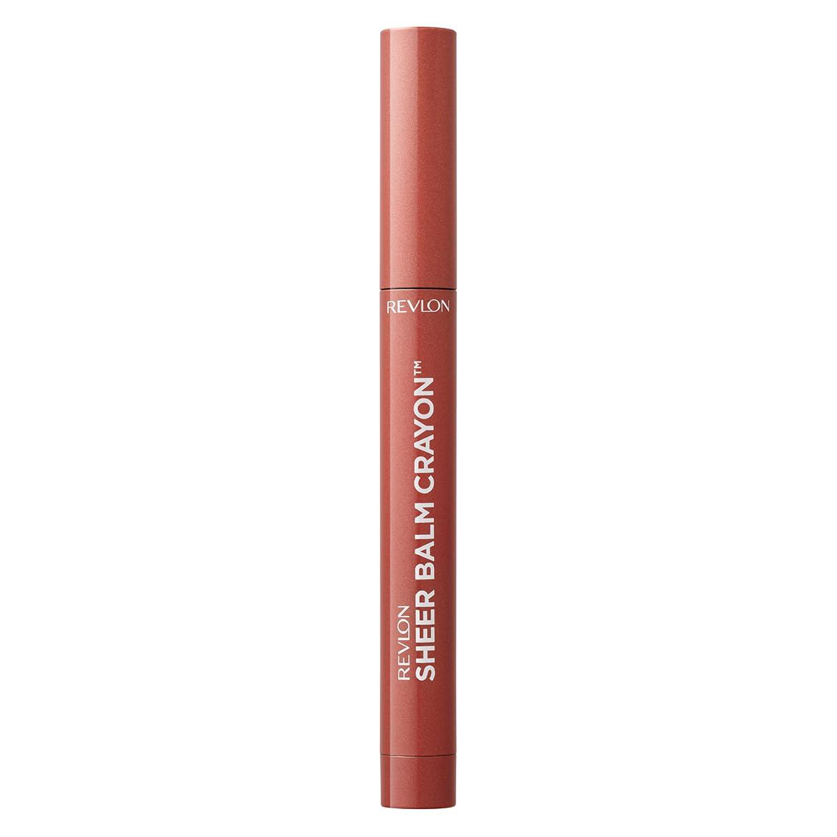 Revlon Sheer Balm Crayon 005 Fig Tart (Color Image: Brown Beige) Lip Color Lip Liner Lip Balm 1.1 g