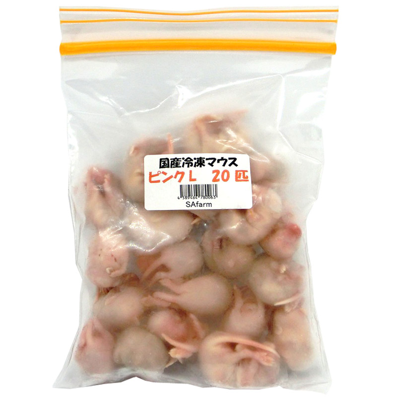 国産冷凍マウス ピンクL 20匹 SAfarm | SAfarm 楽天市場店