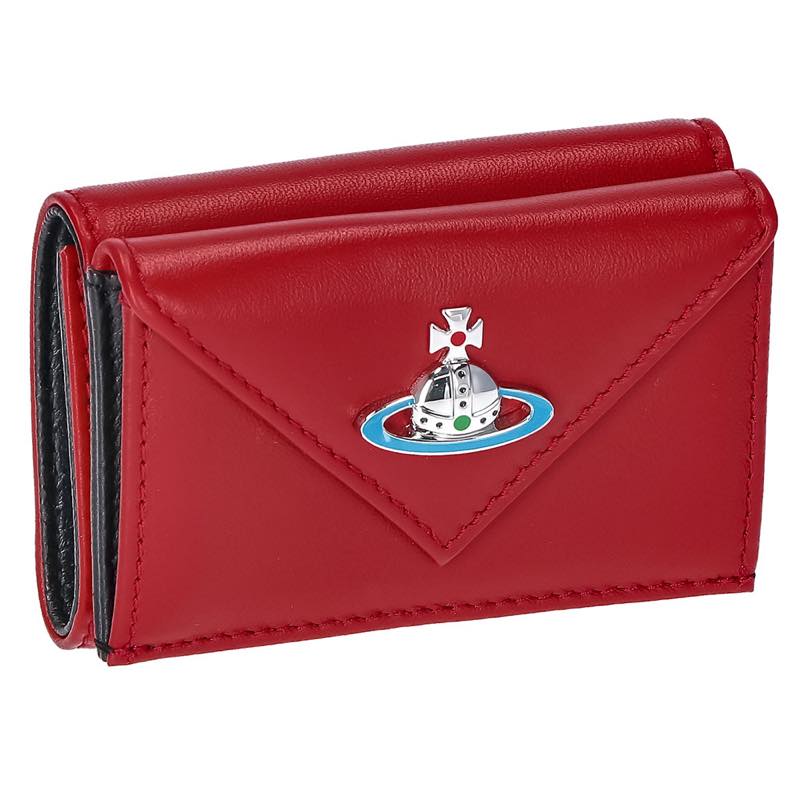 ヴィヴィアン ウエストライン白木 Vivienne Westwood 三つ折パース 51150009 Emma Red H403 Glentreeacademy Com