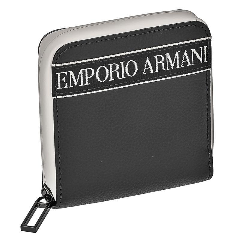 Armani 財布 ケース エンポリオアルマーニ Around 二つ折財布小銭入付 Emporio Zip Wallet Ytx0j Y4r305 Wallet Ytx0j Black Sabato店