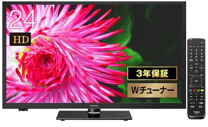 ハイセンス 24V型 ハイビジョン 液晶テレビ 24A50 外付けHDD裏番組録画対応 IPSパネル 3年保証｜くらしのサポートストア店