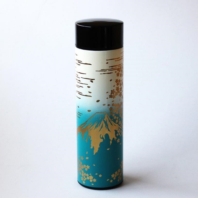緑音 山中塗りステンレスボトル 450ml 富士 UW01