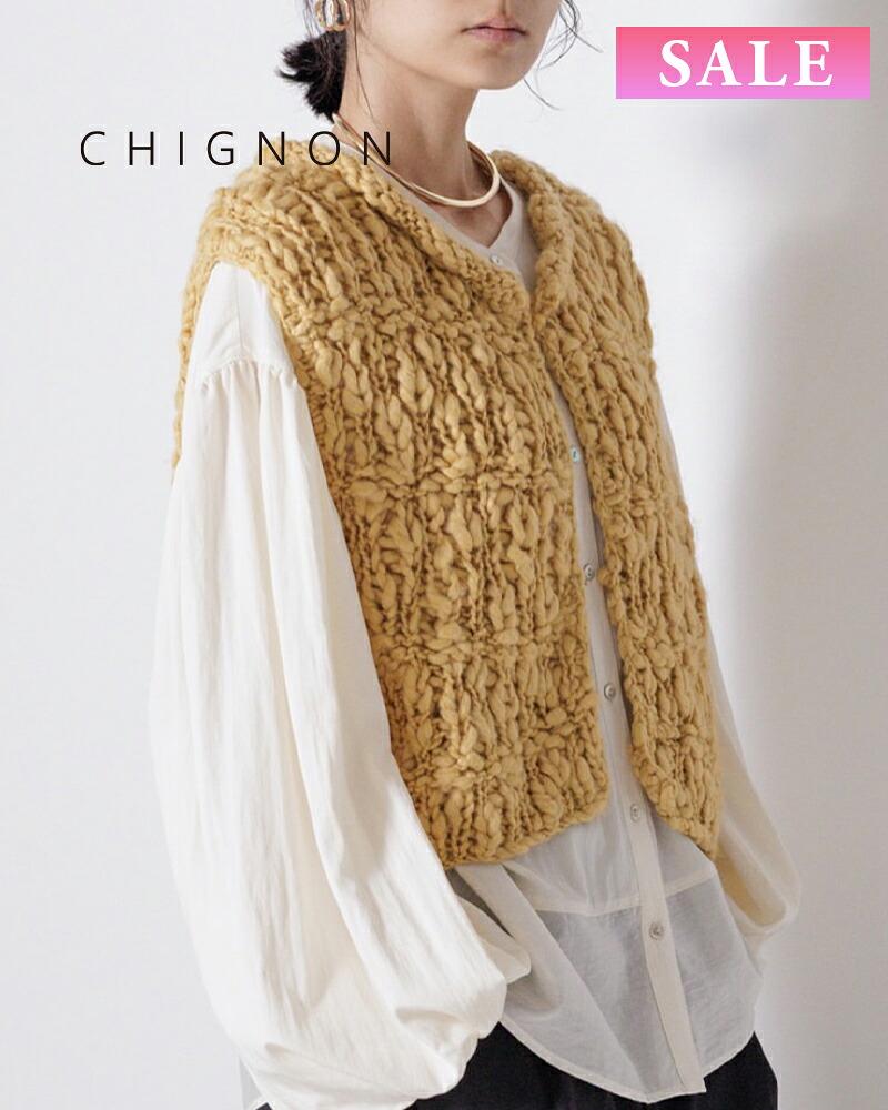 【SALE】【30%OFF】CHIGNON シニヨン シアーヘムシャツ 1855-216kk