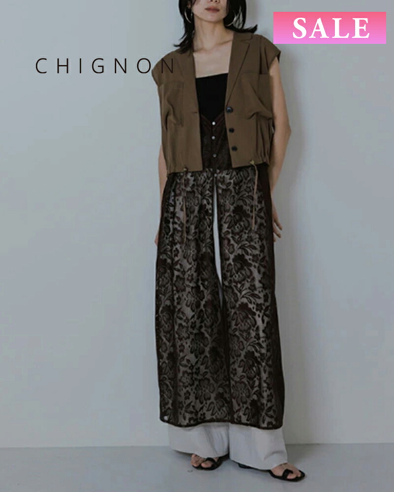 【SALE】【30%OFF】 CHIGNON シニヨン レース2WAYキャミOP 5753-384nh