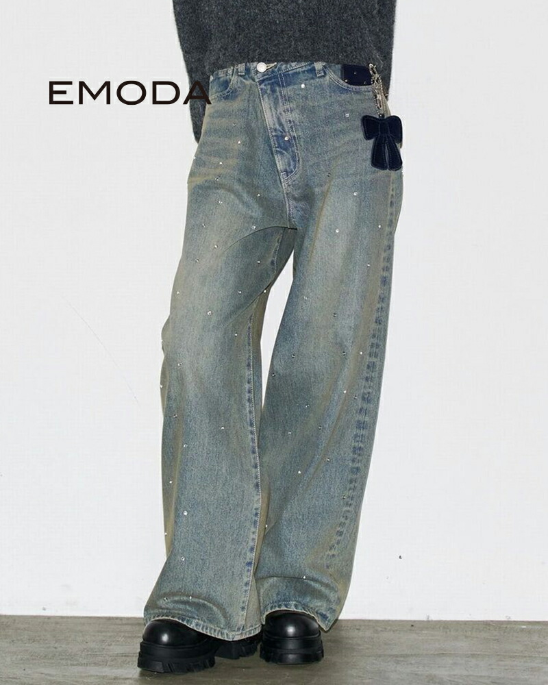 EMODA エモダ クロスベルトルーズジーンズ 042562474001