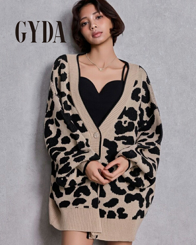 GYDA ジェイダ ラメGレオパードニットカーディガン 072612830801