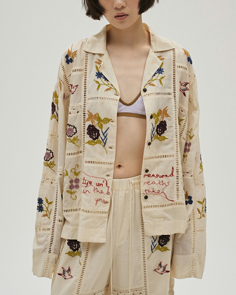 TODAYFUL トゥデイフル Embroidery Patchwork Shirts エンブロイダリーパッチワークシャツ 12610428