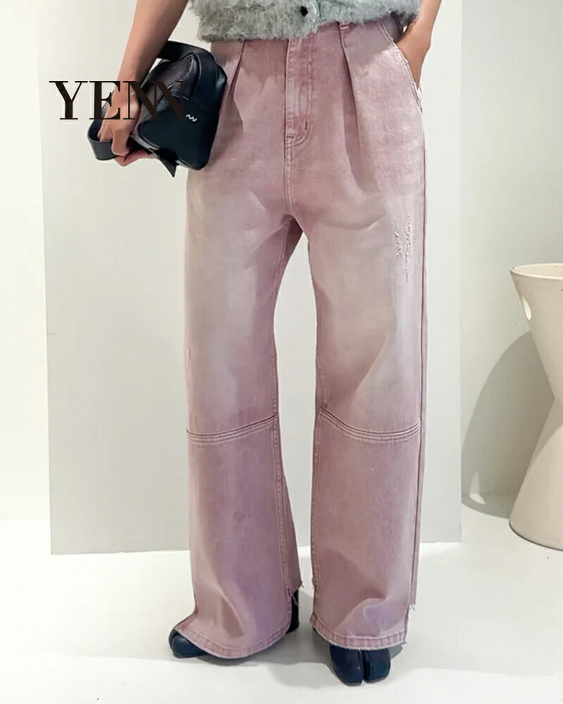 新品 イエン YENN HIGH RISE TUCK WIDE PANTS 36 楽天市場】【YENN】HIGH RISE TUCK WIDE（ピンク）[Y252-31064-2