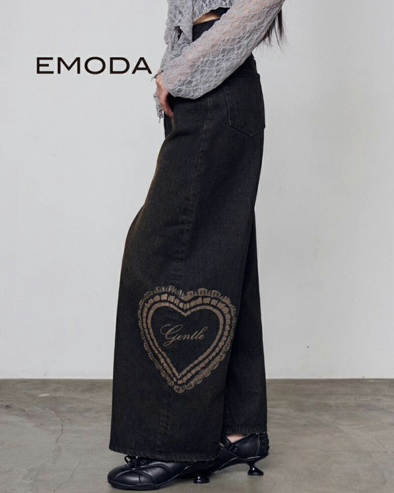 EMODA エモダ レースグラフィックルーズデニム 042620750301