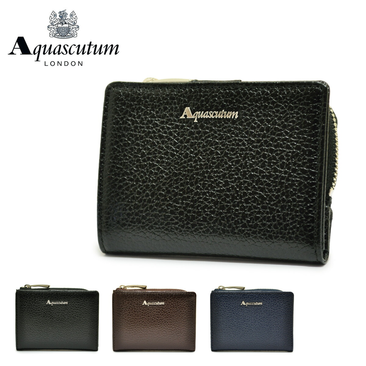 Aquascutum アクアスキュータム 長財布 パスケース 小銭入れ セット Aquascutum アクアスキュータム 財布 小銭入れ メンズ ブレント