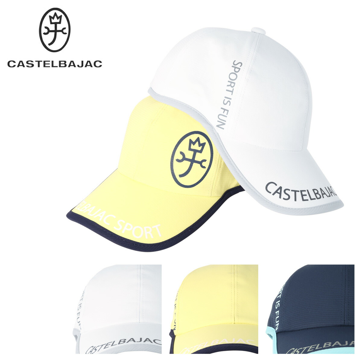 【全品10倍★4/10(金)2時迄】カステルバジャック ゴルフ キャップ 帽子 メンズ 7235191116 CASTELBAJAC SPORT スポーツ 家紋+ロゴプリント入りキャップ[即日発送]