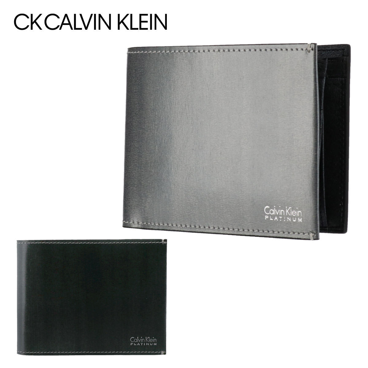楽天市場 シーケー カルバンクライン 財布 二つ折り メンズ ボルダー 9614 Ck Calvin Klein 本革 レザー Po5 Bef サックスバー