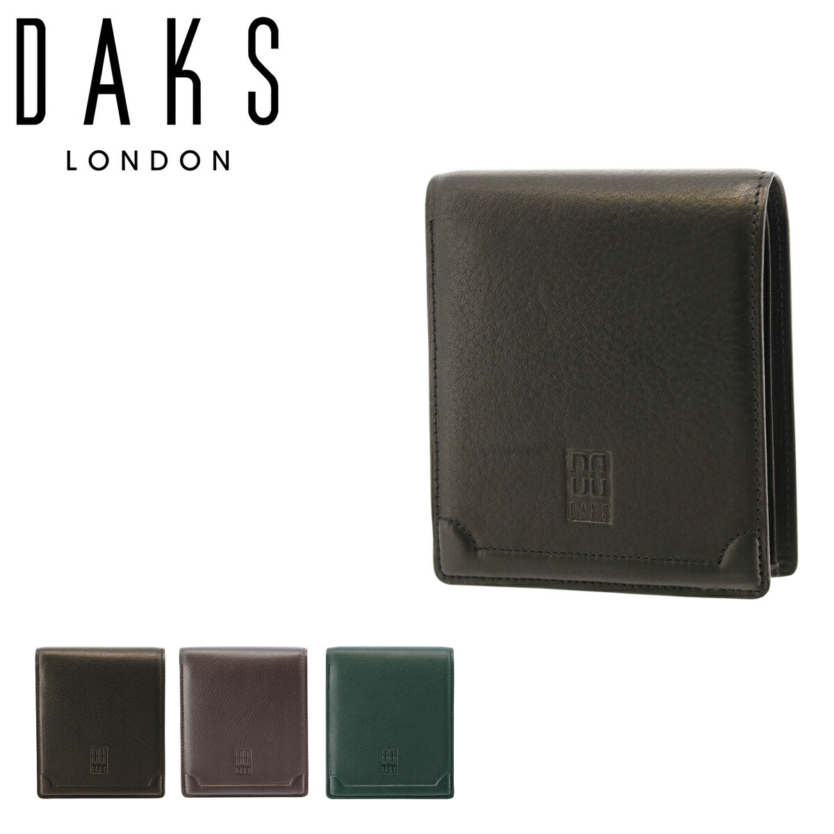 【DAKS】popule checkered leathert 折りたたみ財布★関税込み★ DAKS】popule checkered leathert 折りたたみ財布☆関税込み☆