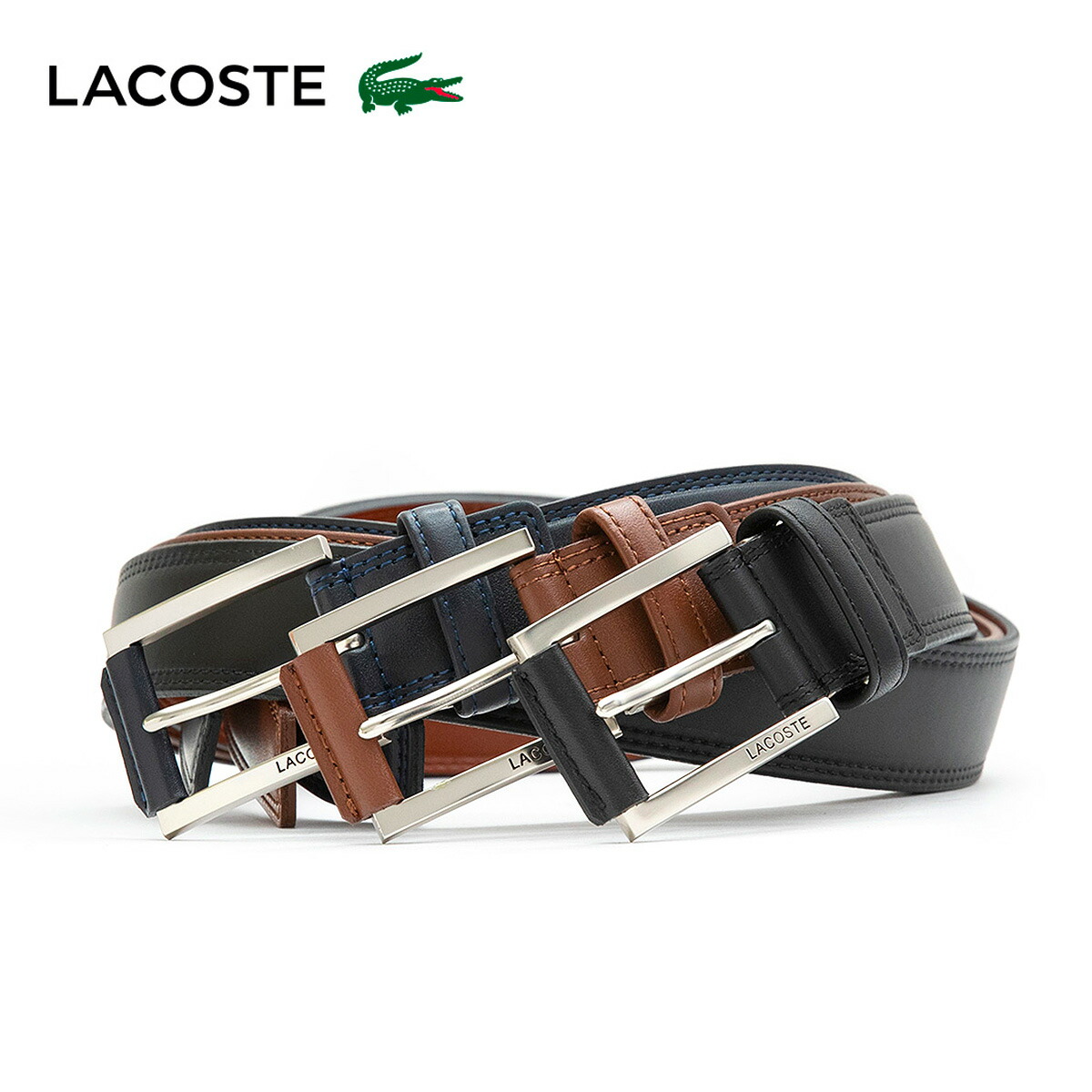 楽天市場 ラコステ ベルト メンズ Lb Lacoste 本革 レザー カジュアル ビジネス Po5 Bef 即日発送 サックスバー