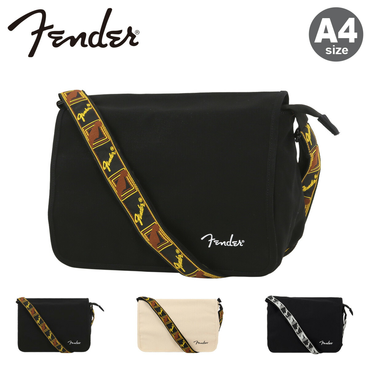 フェンダー ショルダーバッグ A4 メッセンジャーバッグ キャンバス メンズ レディース 950-6004 Fender 大きめ