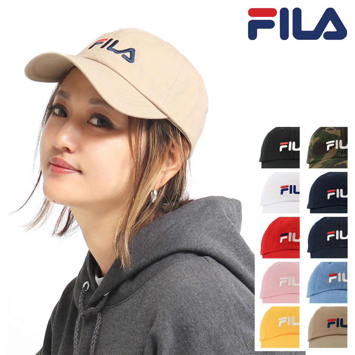 楽天市場 Fila キャップ メンズ レディース 185713520 フィラ 帽子 ローキャップ サイズ調整可能 Bef 即日発送 サックスバー 財布バッグ専門店