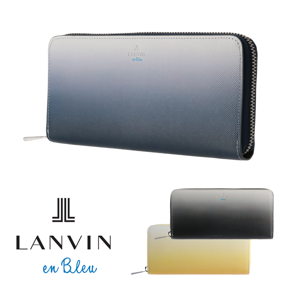 楽天市場 ランバンオンブルー 長財布 ラウンドファスナー メンズ シェイド グラデーション 本革 レザー Lanvin En Bleu ブランド専用box付き Bef Po10 即日発送 サックスバー