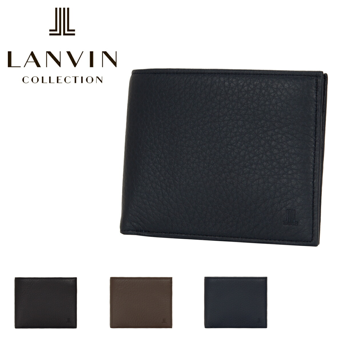 独特な LANVIN ランバン 折り財布 サイフ 黒 ブラック ecousarecycling.com