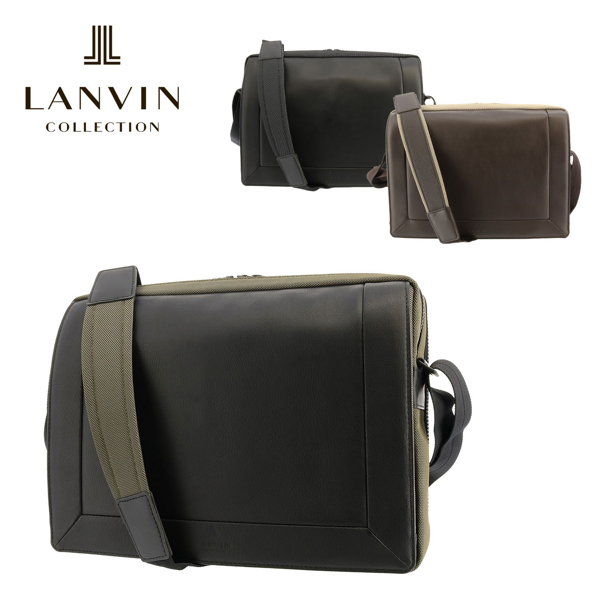 楽天市場 ランバンコレクション ショルダーバッグ アクタス メンズ 2103 日本製 Lanvin Collection ナイロン 本革 レザー Po5 Bef サックスバー 財布バッグ専門店