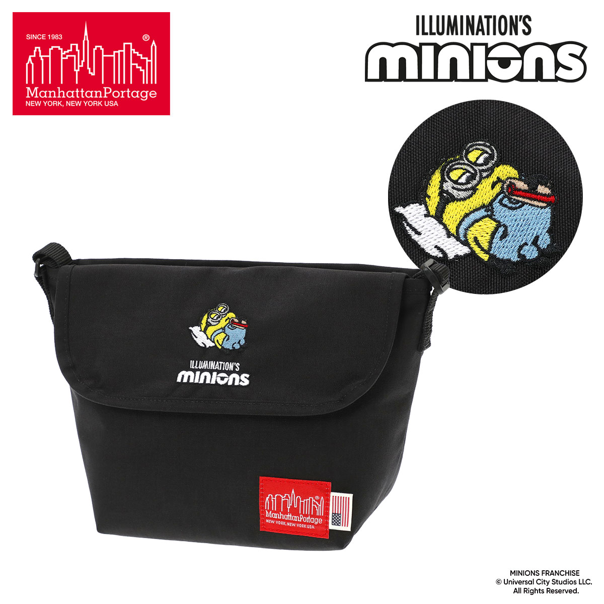 マンハッタンポーテージ ミニオン ショルダーバッグ 怪盗グルー ミニオンズ MP1603BPDMGNTMNOS manhattanportage メッセンジャーバッグ 刺繍 キャラクター コラボ[即日発送] 12,958円