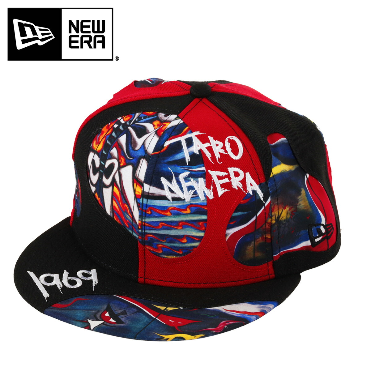 【全品10倍★3/26(木)2時迄】ニューエラ キャップ TARO OKAMOTO 岡本太郎 59fifty 5950 明日の神話 帽子 14683820 NEW ERA メンズ レディース フラットバイザー サイズ調節不可 コラボ[即日発送]