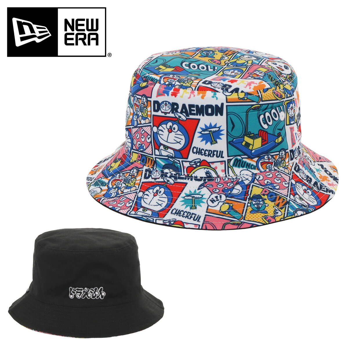 ニューエラ ドラえもん バケットハット 帽子 リバーシブル メンズ レディース NE-BUCKET-01RVDORA コミック NEW ERA Doraemon 日焼け対策 UV対策 アニメ キャラクター[即日発送]
