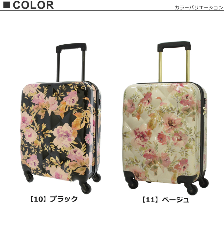 リエンダ スーツケース Gransacs レディース R ハードキャリー 4輪キャリー 花柄 Rienda コラボ別注 東京デリカ Vintage Rose Frower Print Gisele 5月号掲載 Po5 Bef サックスバー 送料無料