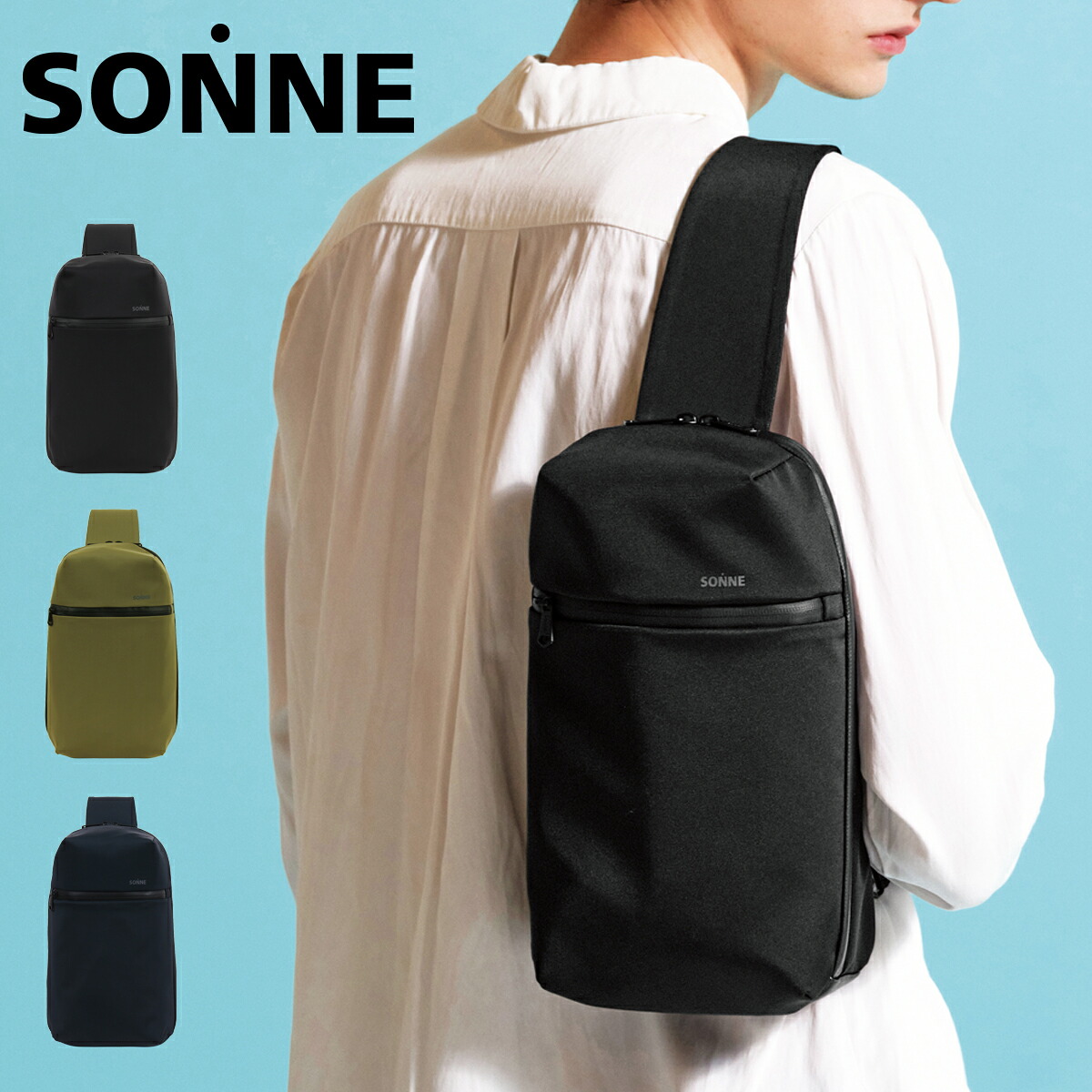 【全品10倍★3/26(木)2時迄】ゾンネ ボディバッグ メンズ TRIM トリム sosl005 SONNE ショルダーバッグ ワンショルダー 縦型 斜め掛け 撥水[PO10] 10,153円