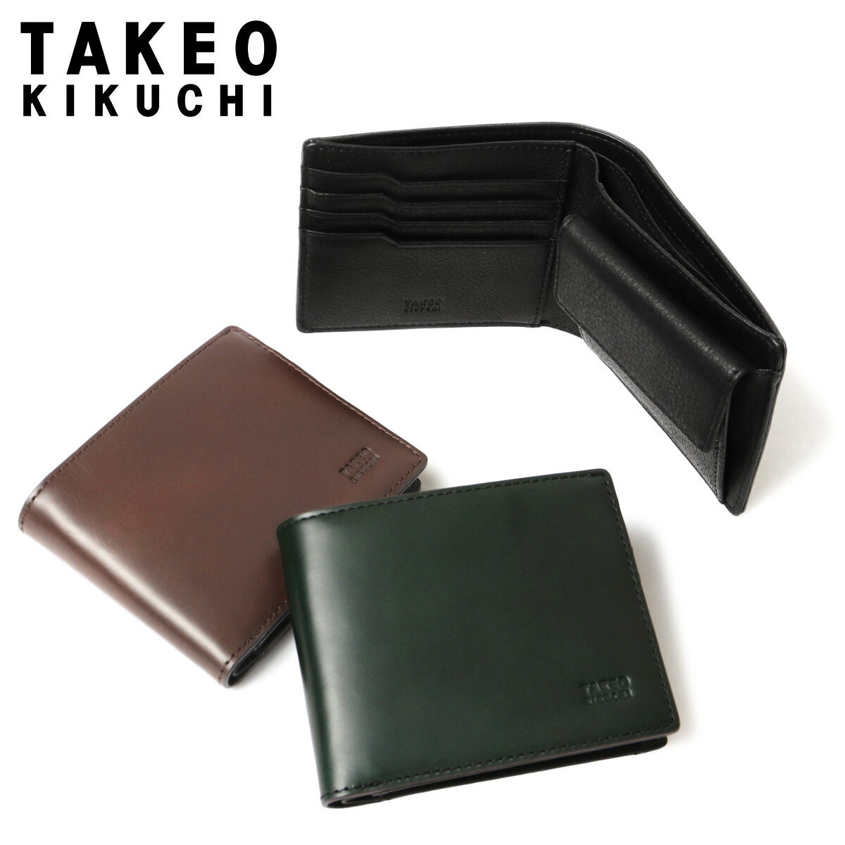 タケオキクチ 二つ折り財布 オデッセイ メンズ TKW-00721 TAKEO KIKUCHI サイフ ミニウォレット レザー 本革 コンパクト[即日発送]｜サックスバー 財布バッグ専門店