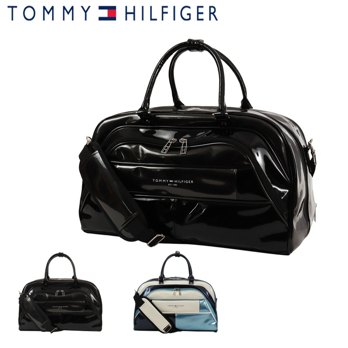 トミーヒルフィガー ゴルフ ボストンバッグ ラウンドバッグ カートバッグ メンズ レディース THMG5FB1 エナメルスポーツ TOMMY HILFIGER GOLF 2WAY ショルダー ゴルフバッグ スポーツバッグ ショルダーバッグ[即日発送] GW 新生活
