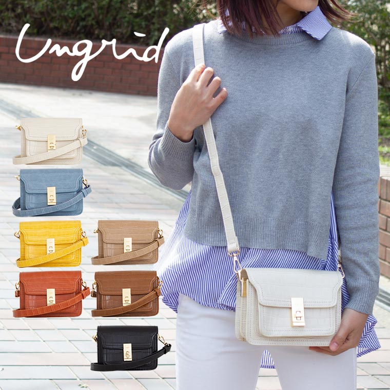 楽天市場 アングリッド ショルダーバッグ レディース Ung Ungrid コンパクト ミニショルダー Po10 Bef サックスバー 財布バッグ専門店