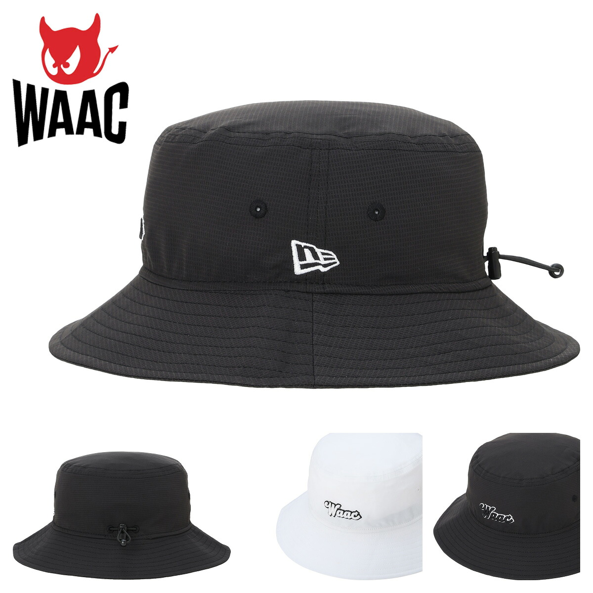 【全品10倍★7/24(金)0時～】ワック ゴルフ ハット 帽子 NEWERA コラボ バケットハット メンズ レディース WAAC 072262832[即日発送]｜サックスバー 財布バッグ専門店 8,591円