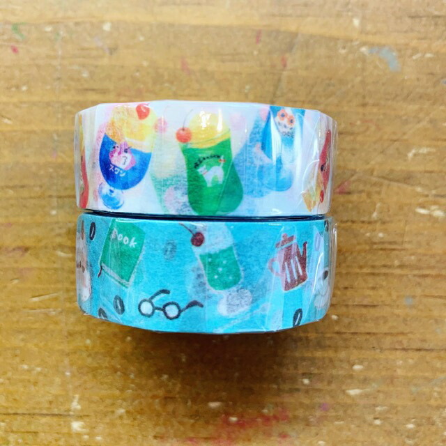 楽天市場 古川紙工 マスキングテープ マステ レトロ日記 クリームソーダ レトロデパート 喫茶ひととき １ｐ マスキングテープの店 佐田文具店