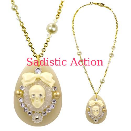 【即納】TARINA TARANTINO MEMENTO MORI SKULL PENDANT NECKLACE IV 【TARINA TARANTINO】【TAR-NC-N06F7-IV】