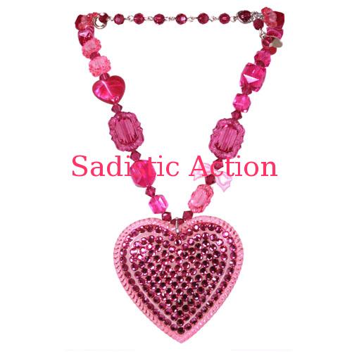 【即納】TARINA TARANTINO MULTIBEAD PAVE HEART NECKLACE PI 【TARINA TARANTINO】【TAR-NC-N01CL1-T.PI】|Sadistic Action