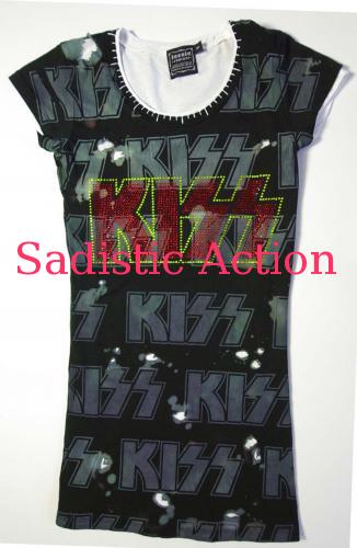 【即納】iconic couture×Sadistic Action KISS TR 【iconic couture】【ICO-TP-KISS-BK/RE】