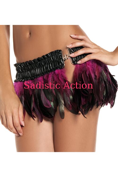 【即納】BE WICKED! Feather Mini Skirt HP 【BE WICKED!】【BE-DW-BW1000-HP】