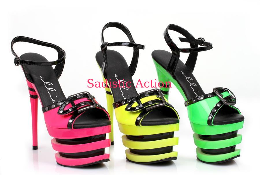 【即納】Ellie Shose 6\" Neon Stiletto Sandal. 【Ellie Shoes(ブーツ、サンダル、シューズ)】【ELL-SAN-613-ALEXIA】"