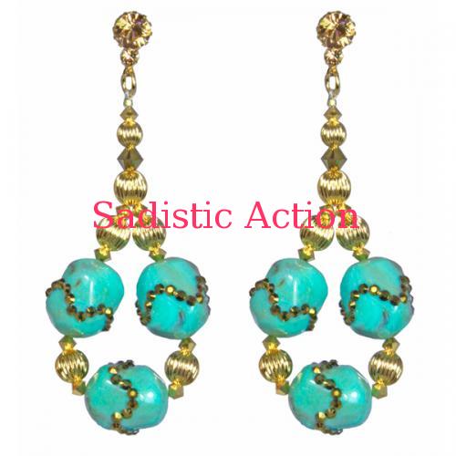【即納】TARINA TARANTINO TOPKAPI "CLEOPATRA" EARRINGS 【TARINA TARANTINO】【TAR-PI-E04U11-TUR】|Sadistic Action