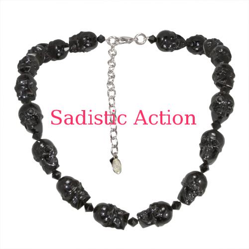 【即納】TARINA TARANTINO LUCITE SKULL AND CRYSTAL NECKLACE BK 【TARINA TARANTINO】【TAR-NC-N04CL11-BK】