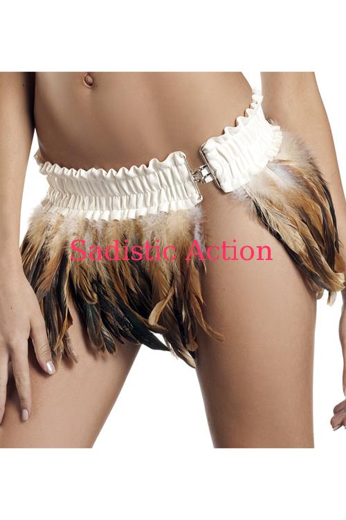 BE WICKED! Feather Mini Skirt BR