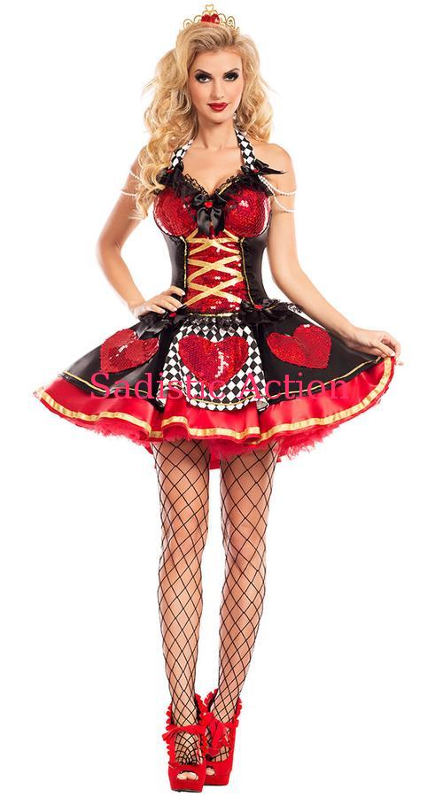 【即納】PARTY KING Off With Their Heads Queen Costume 【ハロウィンコスチューム】【PARTY KING（コスチューム、コスチュームアクセサリー、衣装）】【PK-CO-PK748】｜Sadistic Action