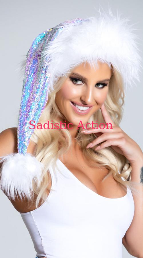 【即納】J.Valentine Sequin Santa Hat 【コスチュームアクセサリー】【クリスマスコスチューム】【J Valentine(ダンスウェア、衣装、コスチューム、小物)】【ハット、帽子】【JV-CR-CH333-LAV】｜Sadistic Action