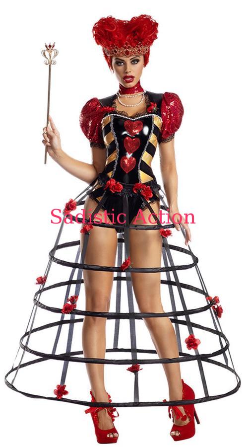 【即納】PARTY KING Women's Caged Heart Queen Costume 【ハロウィンコスチューム】【PARTY KING（コスチューム、コスチュームアクセサリー、衣装）】【PK-CO-PK2150】｜Sadistic Action
