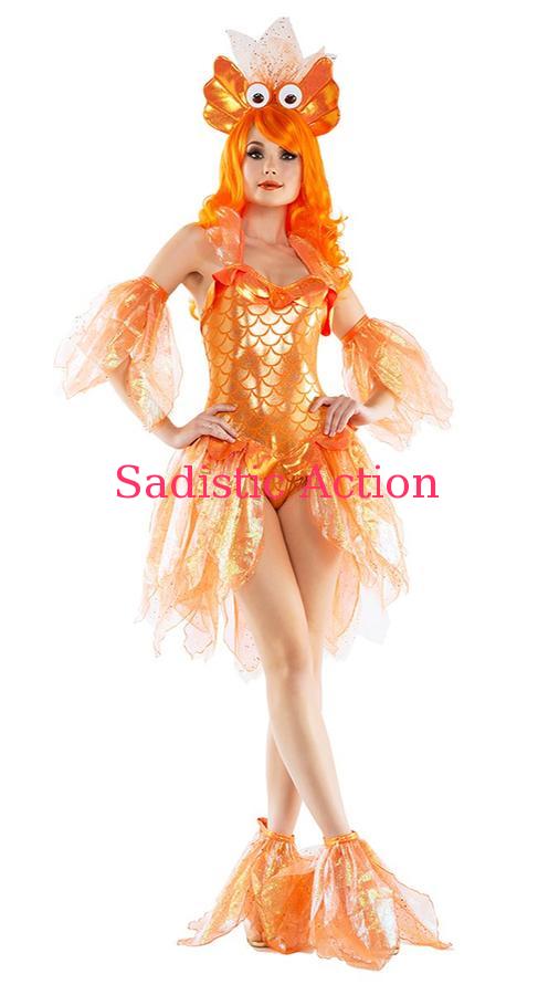 【即納】STARLINE Deluxe Shimmering Goldfish 4 Piece Costume Set 【ハロウィンコスチューム】【STARLINE (コスチューム、ランジェリー、衣装)】【SL-CO-S6057】|Sadistic Action