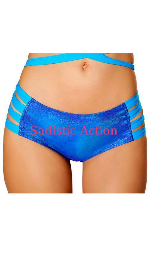 【即納】J.Valentine Metallic No Seam Strappy Shorts 【J Valentine(ダンスウェア、衣装、コスチューム、小物)】【ボトム・スカート】【JV-DW-FF923-BL】