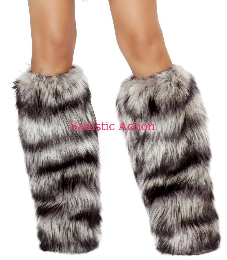 【即納】ROMA Fur Leg Warmer 【ROMA　（ダンスウェア、衣装、コスチューム、小物）】【ハロウィンコスチューム】【コスチュームアクセサリー】【レッグウォーマー】【RM-ACC-LW4475】
