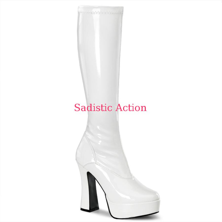 【即納】Pleaser Platform Knee Boot、 Full Inner Side Zipper 【Pleaser (ブーツ、サンダル、シューズ）】【コスチュームアクセサリー】【ブーツ】【PL-BO-ELE2000Z/W】