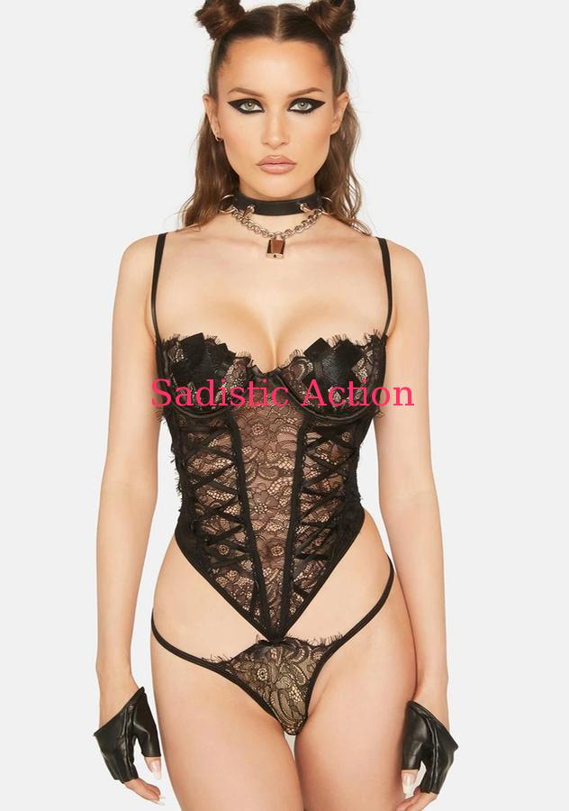 【即納】ROMA Lashes for Lace Teddy 【ROMA (ダンスウェア、衣装、コスチューム、小物)】【ランジェリーセットアップ】【フェティッシュ・ボンテージ】【RM-LI513-BK】|Sadistic Action