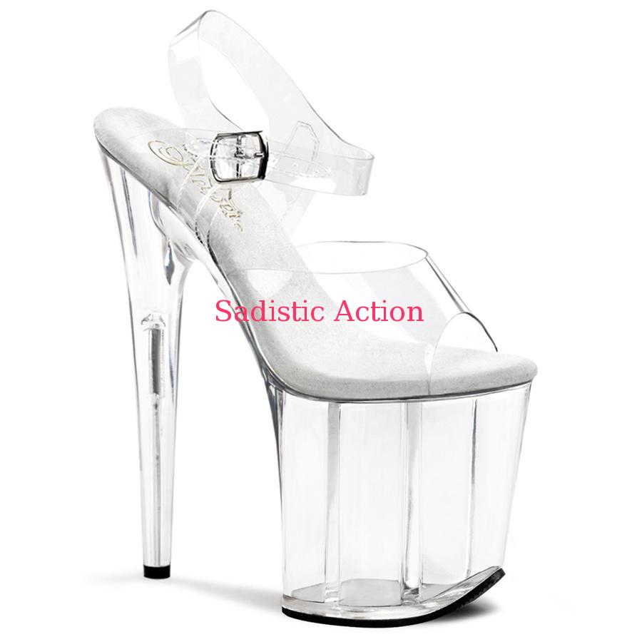 【即納】Pleaser Platform Ankle Strap Sandal 【Pleaser (ブーツ、サンダル、シューズ）】【サンダル】【FLAM808/C/M】